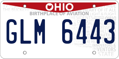 OH license plate GLM6443