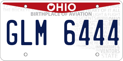 OH license plate GLM6444