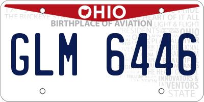 OH license plate GLM6446