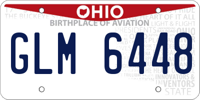 OH license plate GLM6448