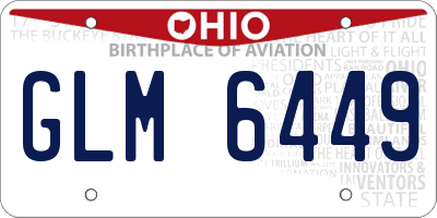 OH license plate GLM6449