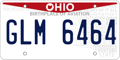 OH license plate GLM6464