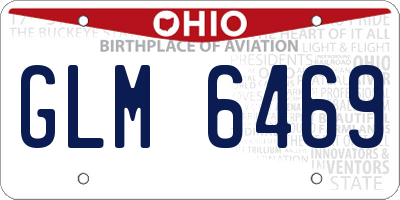OH license plate GLM6469
