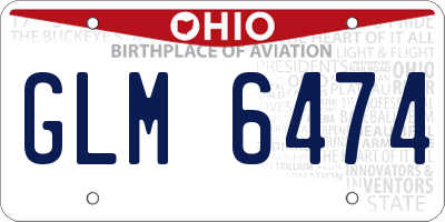 OH license plate GLM6474