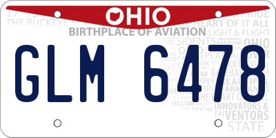 OH license plate GLM6478