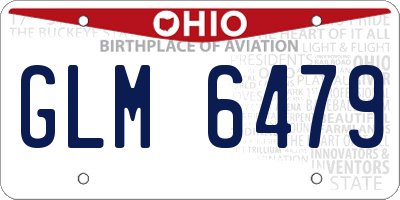 OH license plate GLM6479