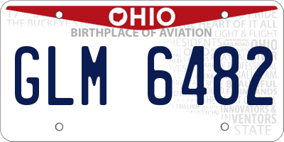 OH license plate GLM6482
