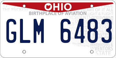 OH license plate GLM6483