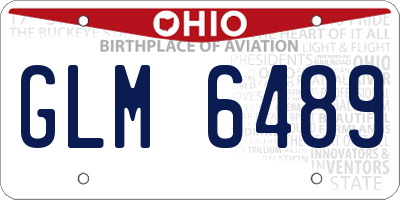 OH license plate GLM6489