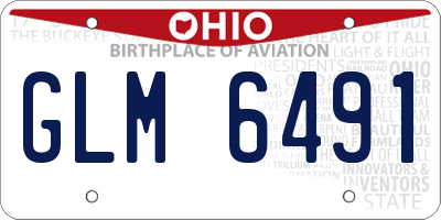 OH license plate GLM6491