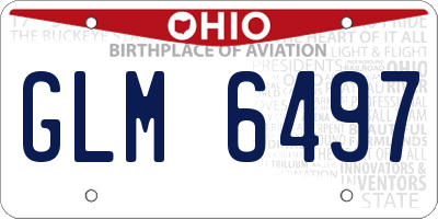 OH license plate GLM6497