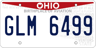 OH license plate GLM6499