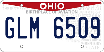OH license plate GLM6509