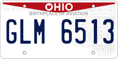 OH license plate GLM6513