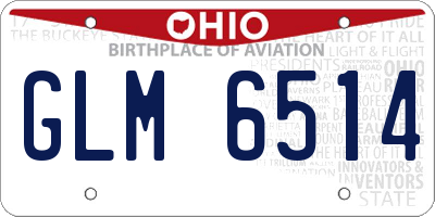 OH license plate GLM6514
