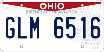 OH license plate GLM6516