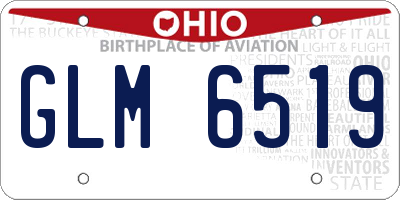 OH license plate GLM6519