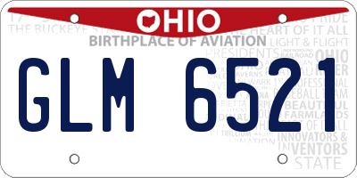 OH license plate GLM6521