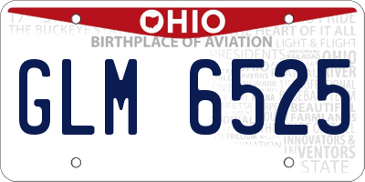 OH license plate GLM6525