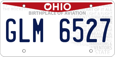 OH license plate GLM6527