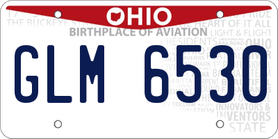 OH license plate GLM6530