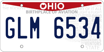 OH license plate GLM6534