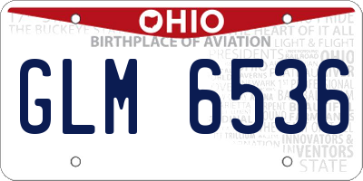 OH license plate GLM6536