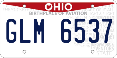 OH license plate GLM6537