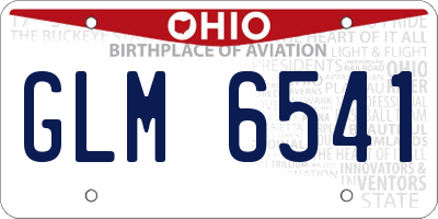 OH license plate GLM6541