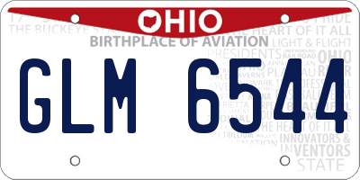 OH license plate GLM6544