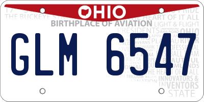 OH license plate GLM6547