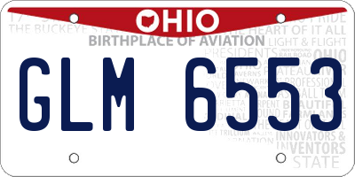OH license plate GLM6553