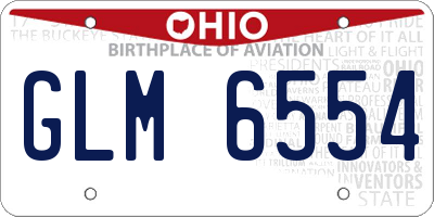 OH license plate GLM6554