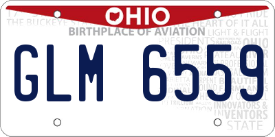 OH license plate GLM6559