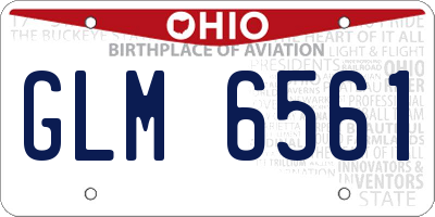 OH license plate GLM6561