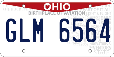 OH license plate GLM6564