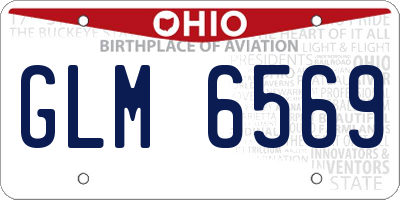 OH license plate GLM6569