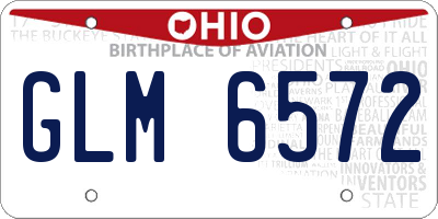 OH license plate GLM6572