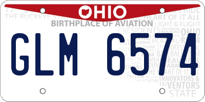 OH license plate GLM6574