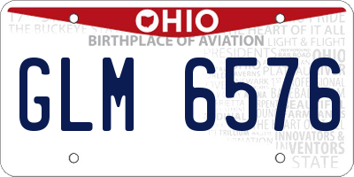 OH license plate GLM6576