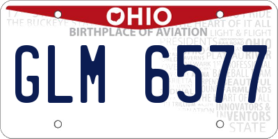 OH license plate GLM6577
