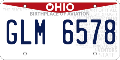 OH license plate GLM6578