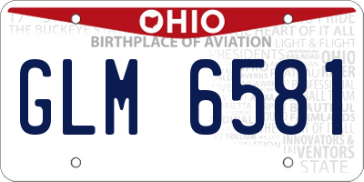 OH license plate GLM6581
