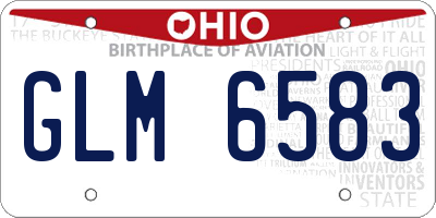OH license plate GLM6583