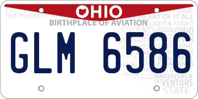 OH license plate GLM6586