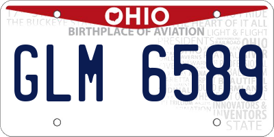 OH license plate GLM6589