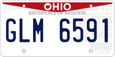 OH license plate GLM6591