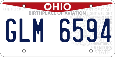 OH license plate GLM6594