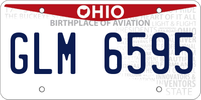 OH license plate GLM6595