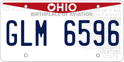 OH license plate GLM6596